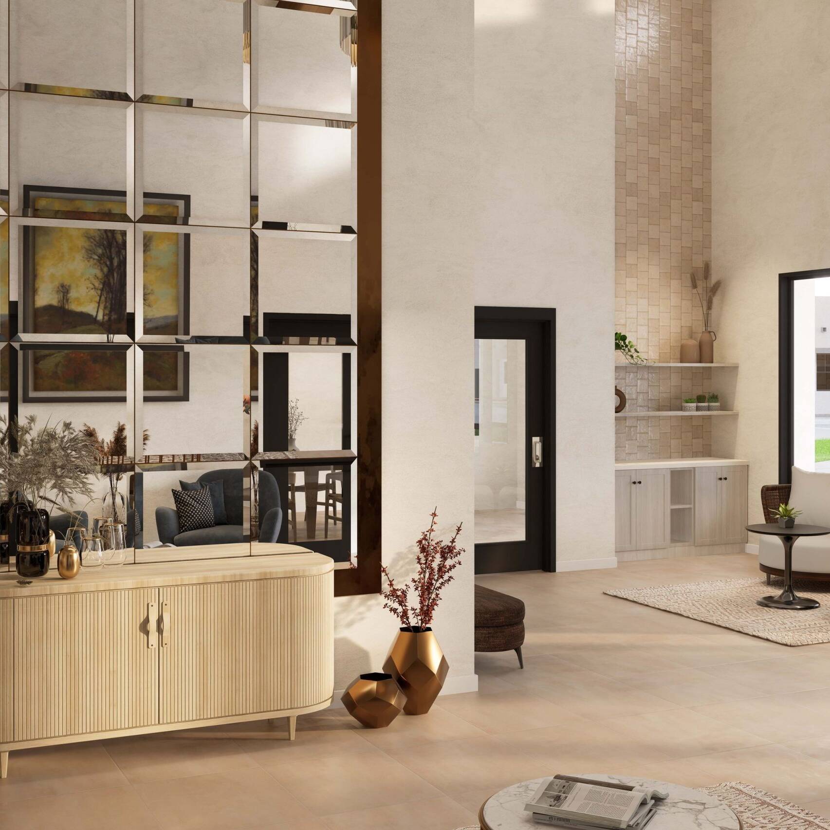 interior community space at a built-to-rent space