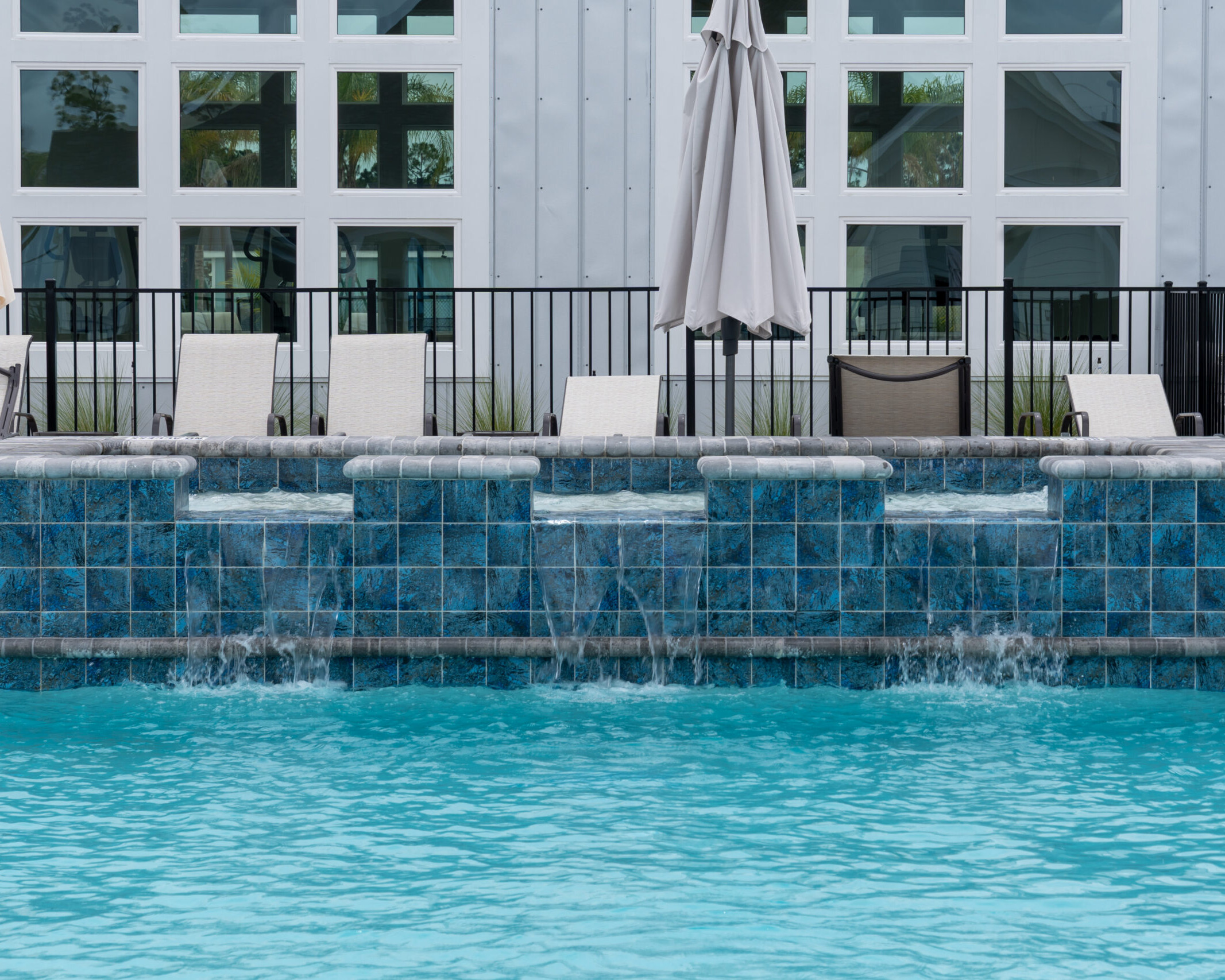 The Eleanor Daytona Beach waterfall in pool