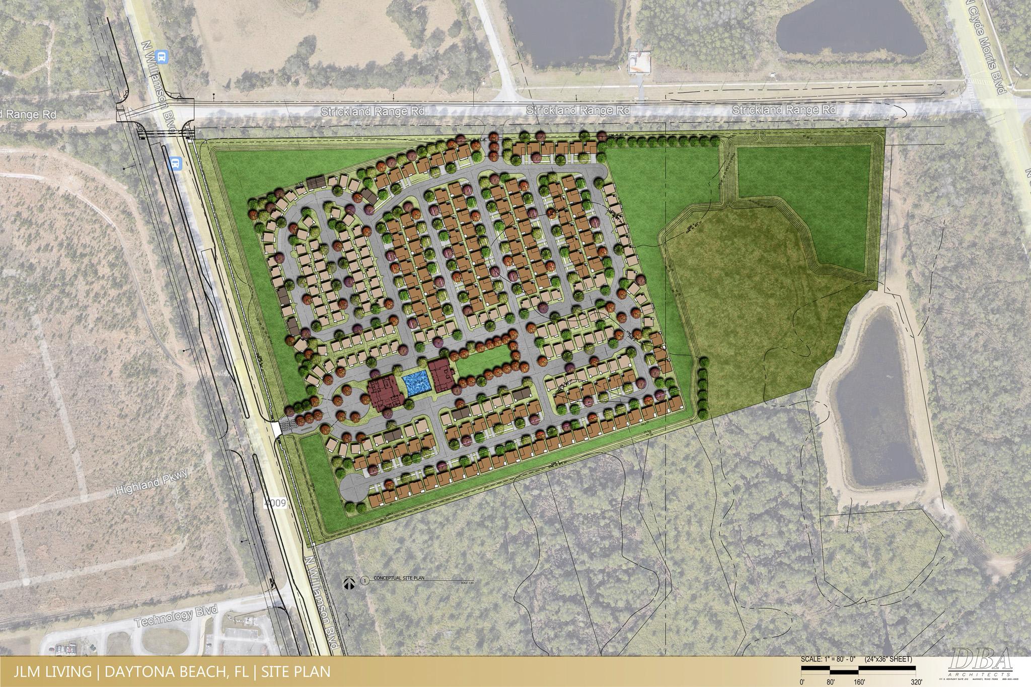 Daytona Beach build to rent site plan