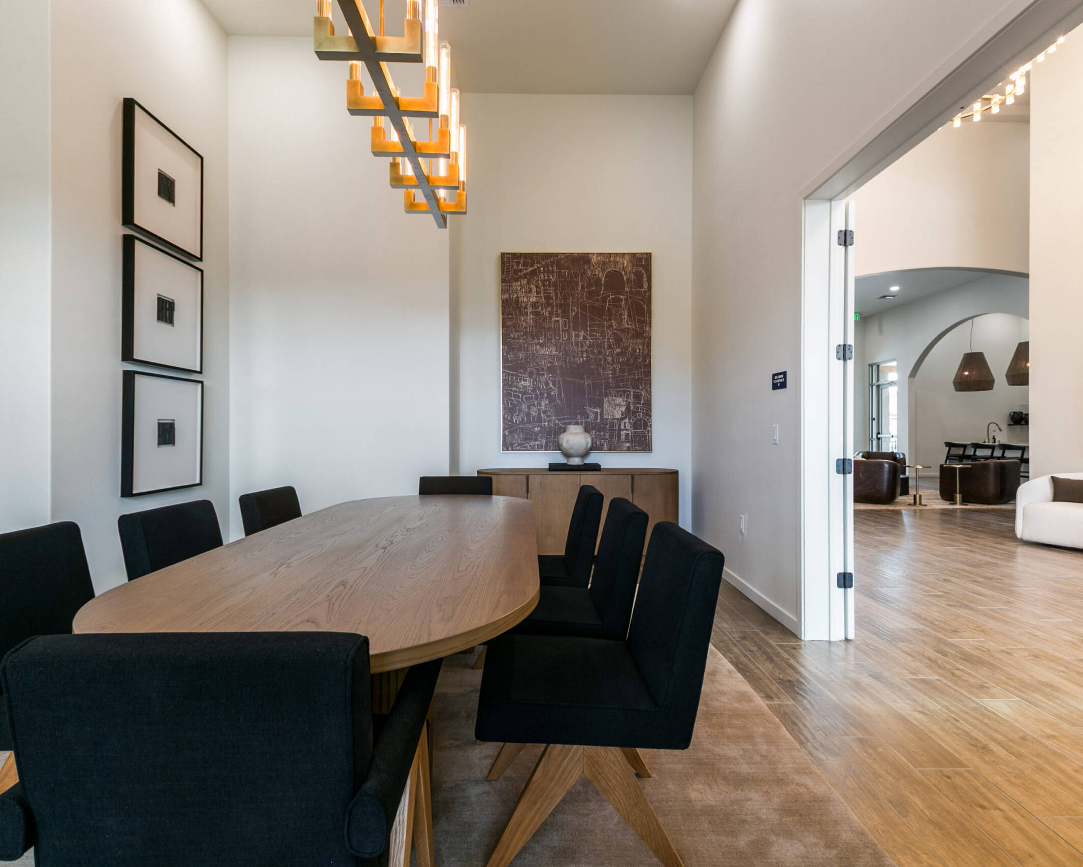 modern, wood conference table table meant for working