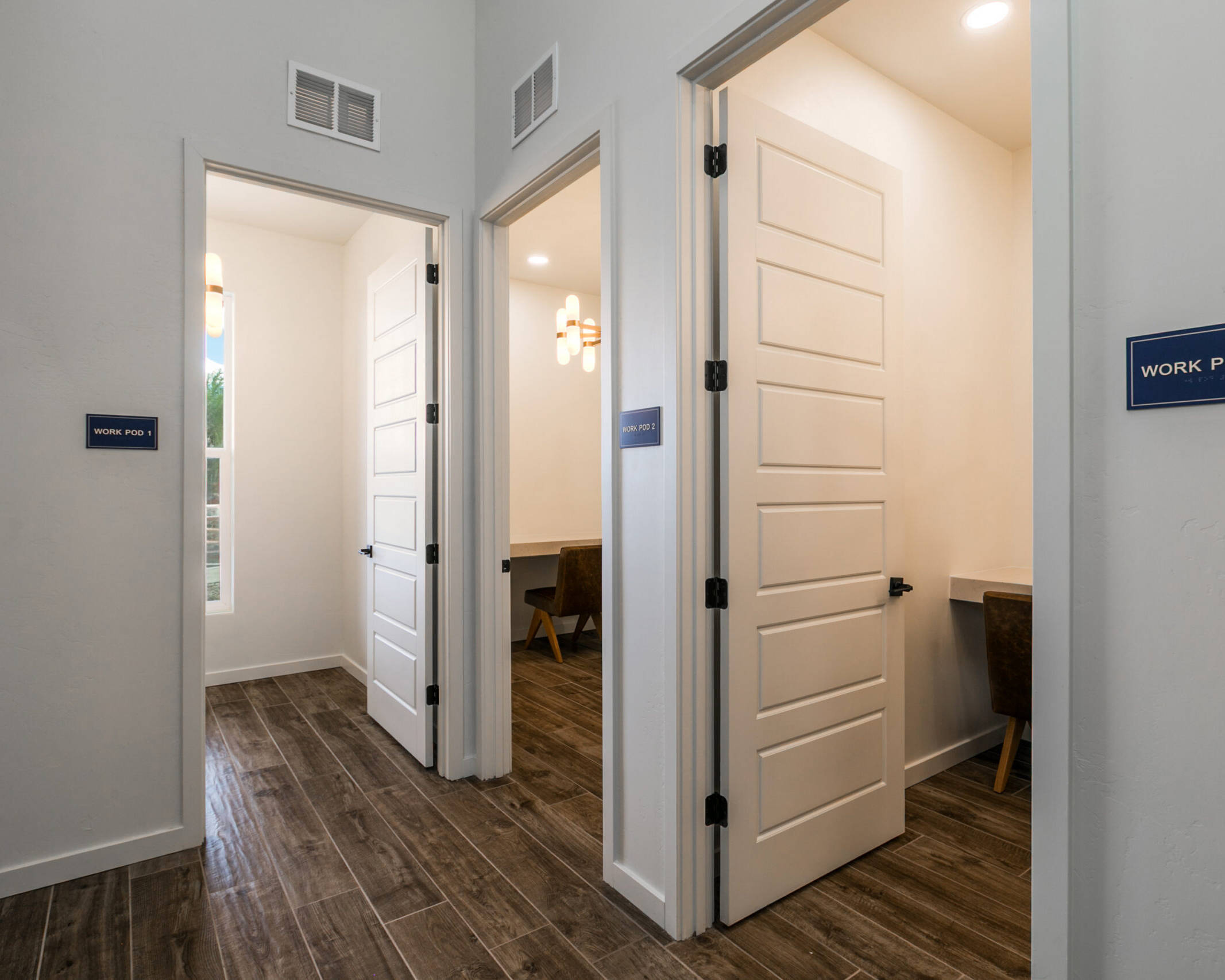 multiple rooms labeled 