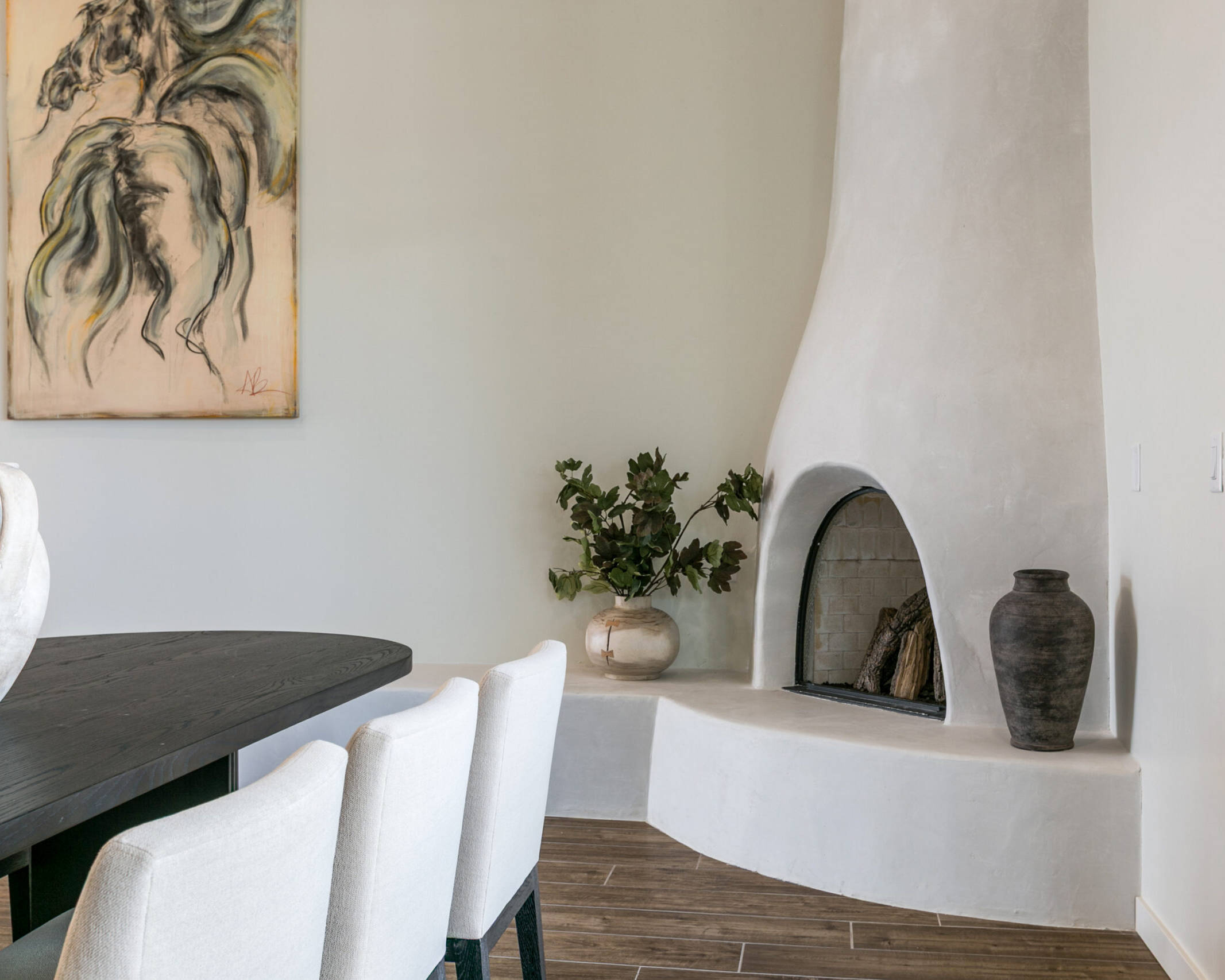 corner Kiva fireplace