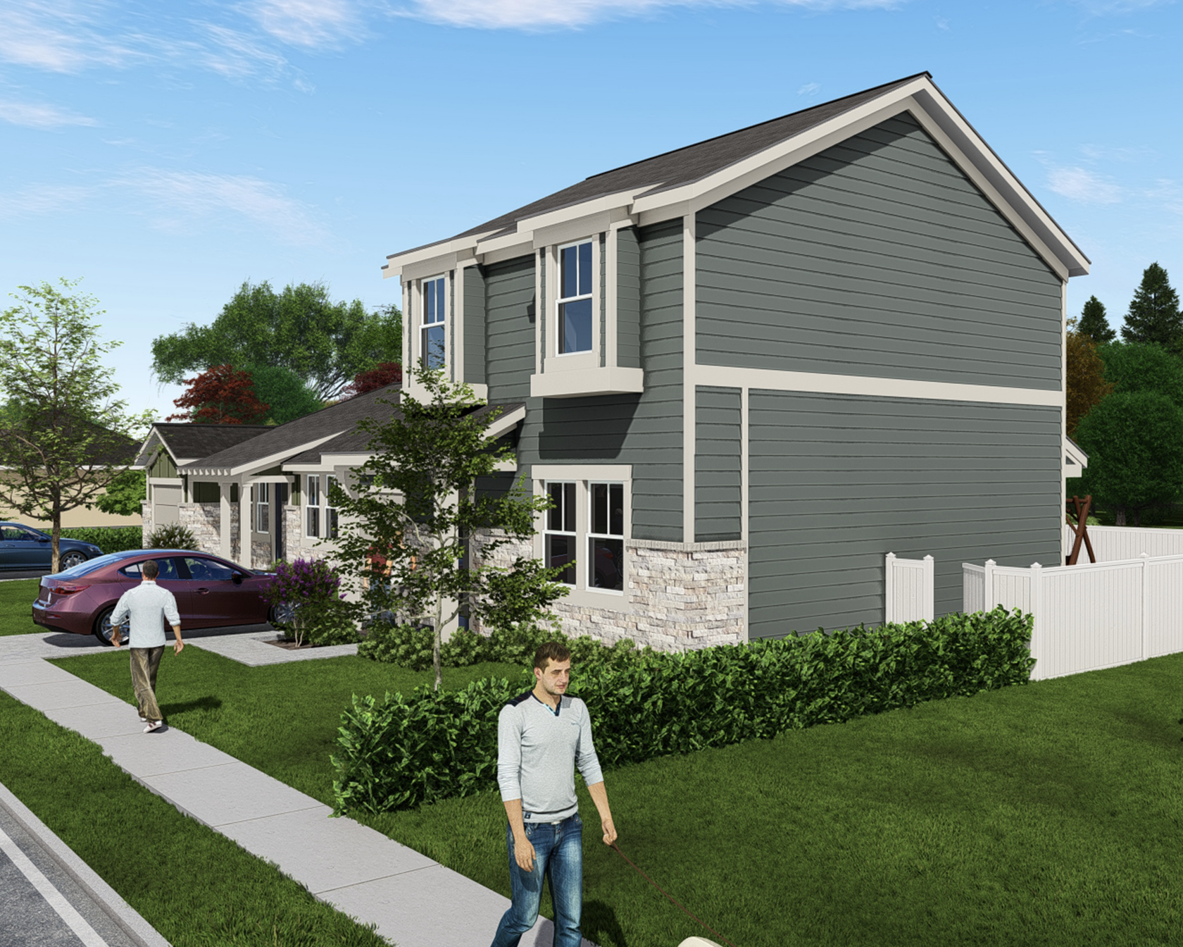exterior of San Antonio property rendering JLM Living build to rent property